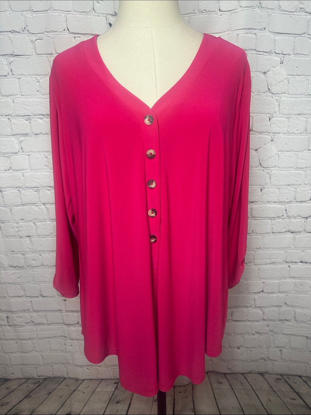 SYMPLI pullover rosy red blouse Size 14